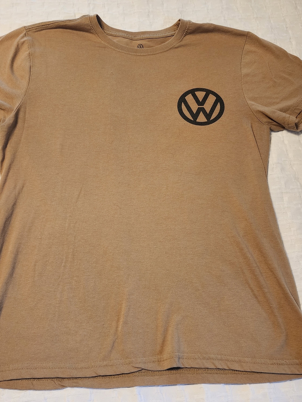 Men's Tan Logo Crew Neck T-Shirt